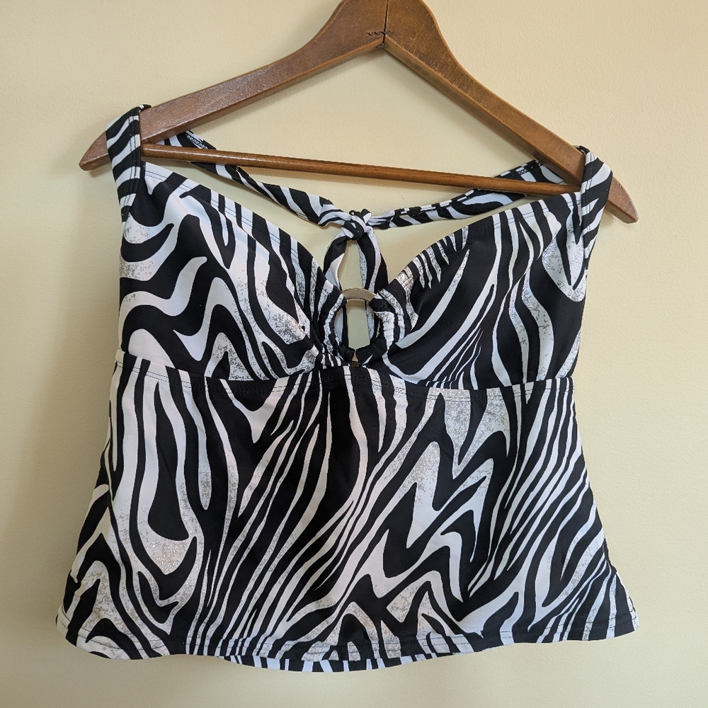 Zebra Sparkle Tankini Size XL